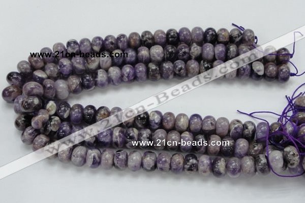 CDA19 15.5 inches 10*14mm rondelle dogtooth amethyst quartz beads