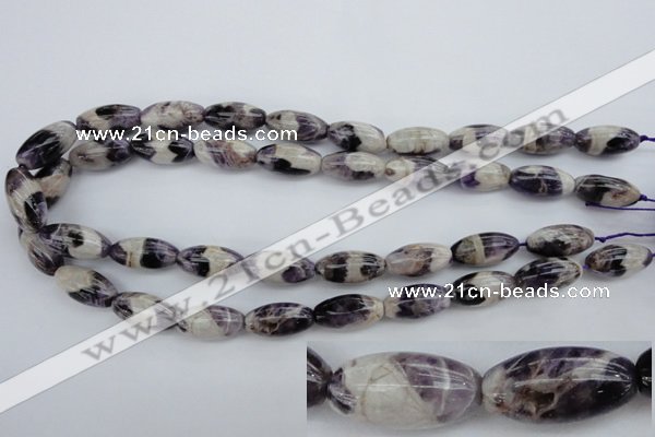 CDA25 15.5 inches 10*20mm rice dogtooth amethyst beads