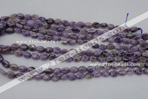 CDA300 15.5 inches 7*8mm oval dyed dogtooth amethyst beads