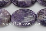 CDA303 15.5 inches 22*30mm oval dyed dogtooth amethyst beads