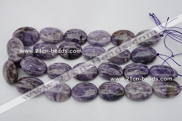 CDA303 15.5 inches 22*30mm oval dyed dogtooth amethyst beads