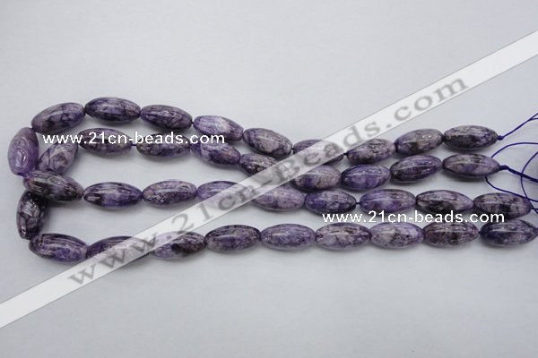 CDA330 15.5 inches 10*20mm rice dyed dogtooth amethyst beads