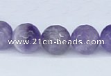 CDA62 15.5 inches 14mm faceted round dogtooth amethyst beads