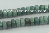 CDB07 15.5 inches 5*8mm wheel natural new dragon blood jasper beads