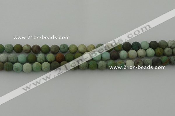 CDB102 15.5 inches 8mm round matte New dragon blood jasper beads