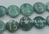 CDB17 15.5 inches 14mm flat round natural new dragon blood jasper beads