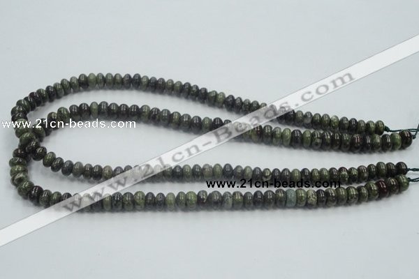 CDB201 15.5 inches 5*8mm rondelle natural dragon blood jasper beads