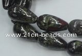 CDB203 15.5 inches 10*20mm teardrop natural dragon blood jasper beads