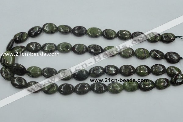 CDB211 15.5 inches 12*16mm oval natural dragon blood jasper beads