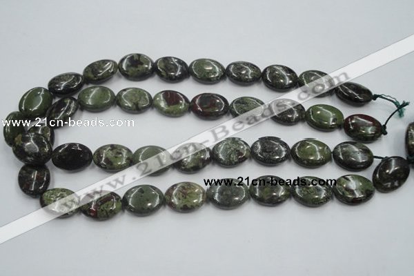 CDB212 15.5 inches 15*20mm oval natural dragon blood jasper beads