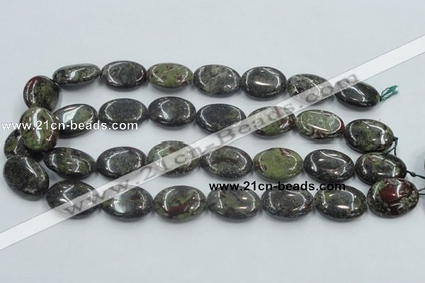 CDB213 15.5 inches 18*25mm oval natural dragon blood jasper beads
