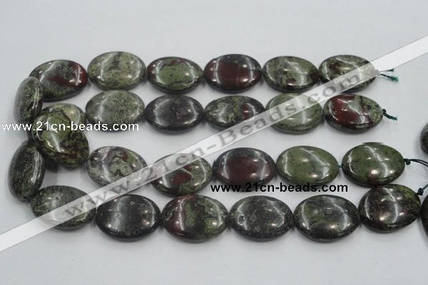 CDB214 15.5 inches 22*30mm oval natural dragon blood jasper beads