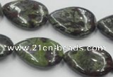 CDB218 15.5 inches 18*25mm flat teardrop natural dragon blood jasper beads