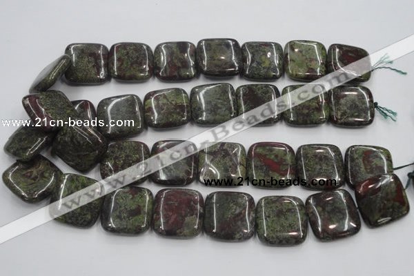 CDB222 15.5 inches 25*25mm square natural dragon blood jasper beads