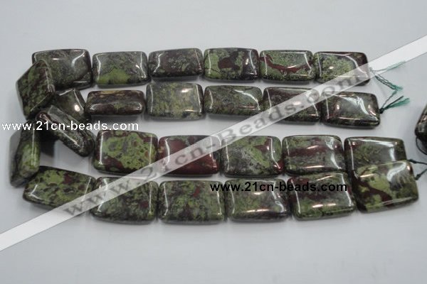 CDB223 15.5 inches 22*30mm rectangle natural dragon blood jasper beads