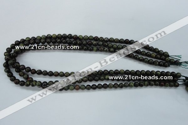 CDB228 15.5 inches 6mm round natural dragon blood jasper beads