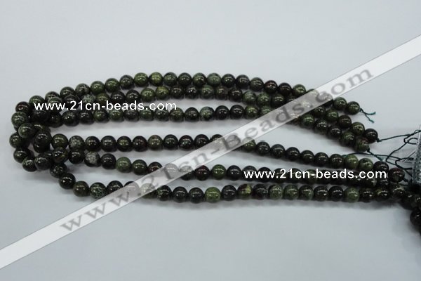 CDB229 15.5 inches 8mm round natural dragon blood jasper beads