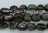 CDB236 15.5 inches 8*12mm nuggets natural dragon blood jasper beads