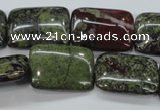 CDB244 15.5 inches 18*25mm rectangle natural dragon blood jasper beads