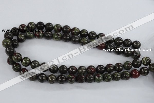 CDB252 15.5 inches 10mm round natural dragon blood jasper beads