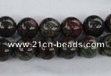 CDB253 15.5 inches 12mm round natural dragon blood jasper beads