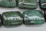 CDB31 15.5 inches 18*25mm rectangle new dragon blood jasper beads