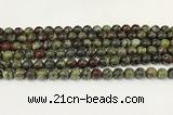 CDB342 15.5 inches 8mm round dragon blood jasper beads wholesale