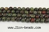 CDB344 15.5 inches 12mm round dragon blood jasper beads wholesale