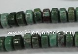 CDB38 15.5 inches 6*10mm tyre new dragon blood jasper beads