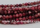 CDE01 15.5 inches 4mm round dyed sea sediment jasper beads