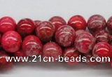 CDE04 15.5 inches 10mm round dyed sea sediment jasper beads