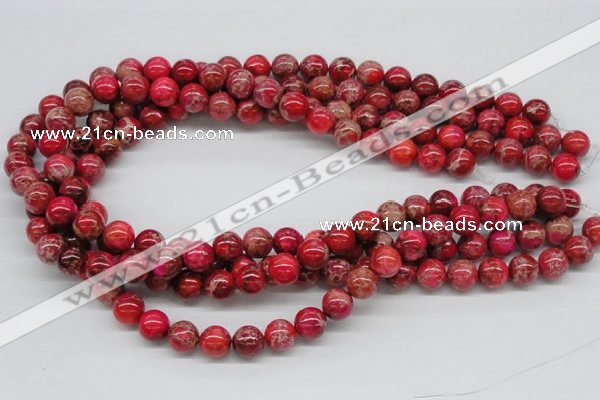 CDE04 15.5 inches 10mm round dyed sea sediment jasper beads