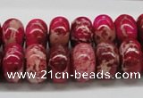 CDE08 15.5 inches 10*16mm rondelle dyed sea sediment jasper beads