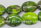 CDE100 15.5 inches 18*25mm oval dyed sea sediment jasper beads