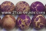 CDE1023 15.5 inches 10mm round matte sea sediment jasper beads