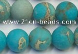 CDE1028 15.5 inches 10mm round matte sea sediment jasper beads