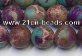 CDE1036 15.5 inches 6mm round matte sea sediment jasper beads