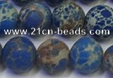 CDE1043 15.5 inches 10mm round matte sea sediment jasper beads