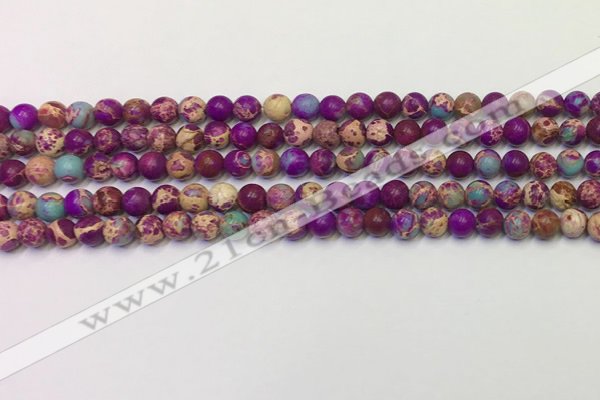 CDE1055 15.5 inches 4mm round sea sediment jasper beads wholesale