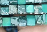 CDE1207 15.5 inches 4.5mm - 5mm cube sea sediment jasper beads