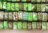 CDE1226 15.5 inches 2.5*4mm heishi sea sediment jasper beads