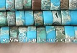 CDE1233 15.5 inches 3*6mm heishi sea sediment jasper beads