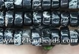 CDE1238 15.5 inches 3*6mm heishi sea sediment jasper beads