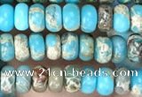 CDE1255 15.5 inches 2.5*4mm rondelle sea sediment jasper beads