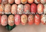 CDE1261 15.5 inches 4*6mm rondelle sea sediment jasper beads