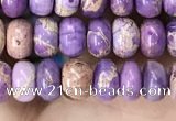 CDE1262 15.5 inches 4*6mm rondelle sea sediment jasper beads