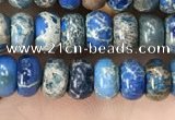 CDE1266 15.5 inches 4*6mm rondelle sea sediment jasper beads