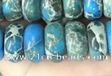 CDE1281 15.5 inches 6*10mm rondelle sea sediment jasper beads