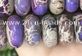 CDE1290 15.5 inches 6*12mm rondelle sea sediment jasper beads