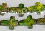 CDE131 15.5 inches 15*20mm cross dyed sea sediment jasper beads